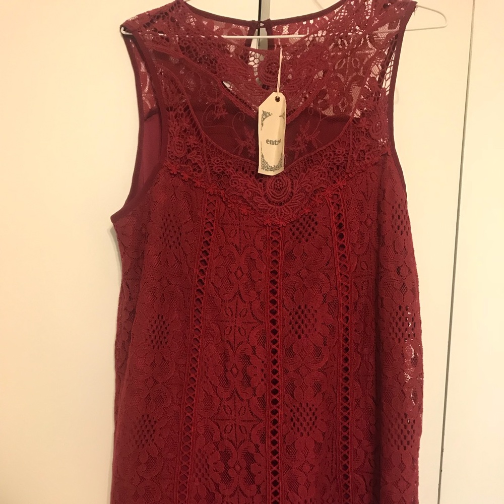 Maroon lace entero brand dress
